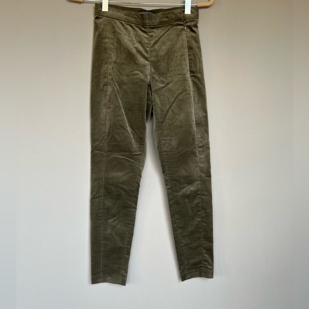 Green Banana Republic High Rise Skinny Suede Pant